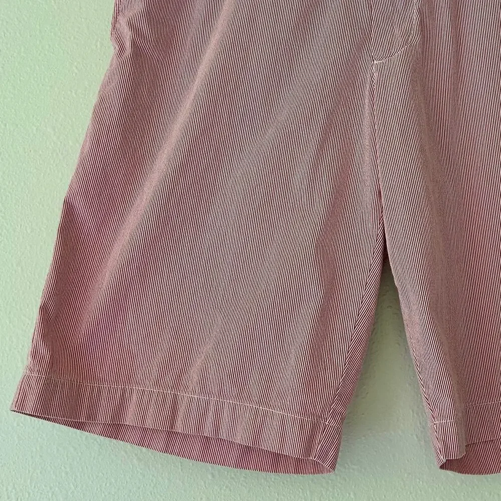Banana Republic seasucker white and pink striped cotton shorts country club 32